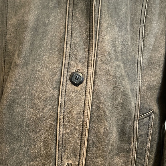 Laura Leigh Ltd Vintage Greyish Black Genuine Leather Jacket - Picture 4 of 8